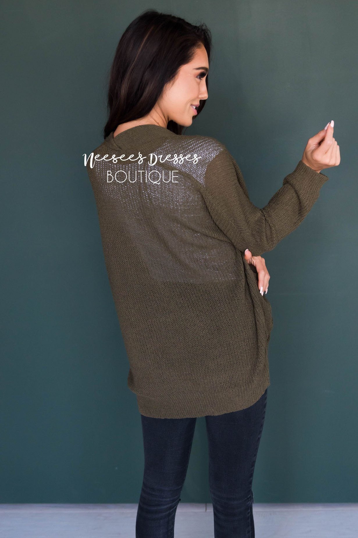 Light Weight Open Weave Cardigan Tops vendor-unknown 