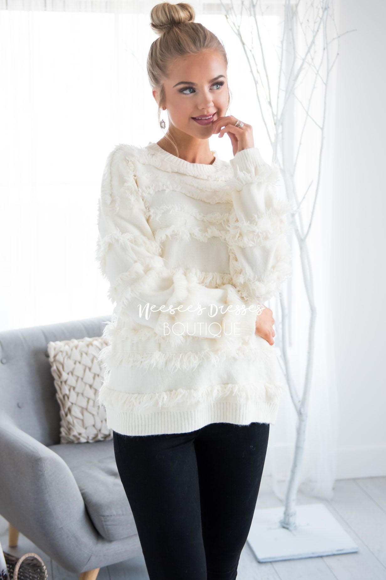 On The Fringe Sweater Tops vendor-unknown 