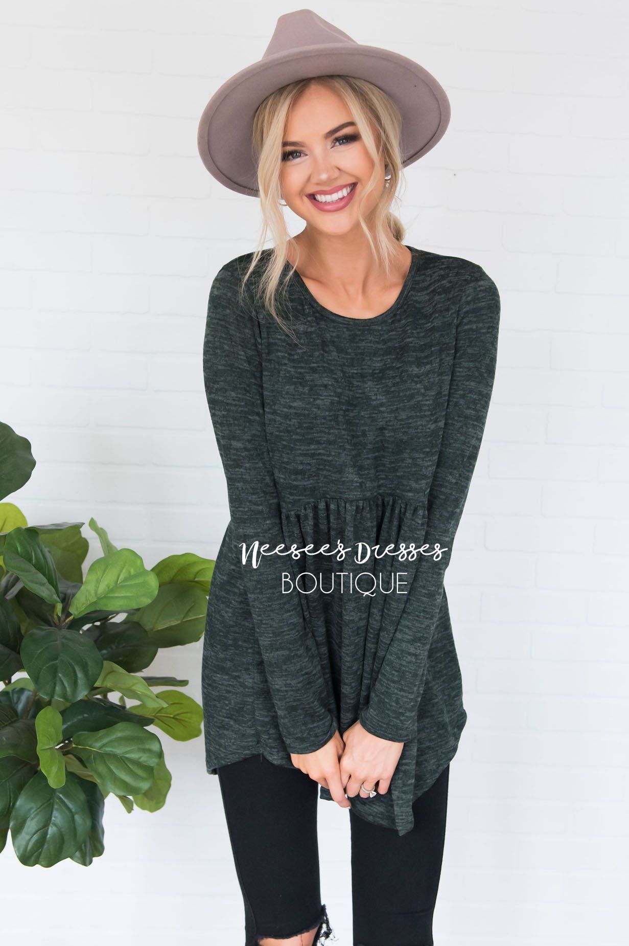 Casual Comfort Sweater Modest Dresses vendor-unknown 