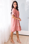 The Paige Embroidered Shift Dress Modest Dresses vendor-unknown