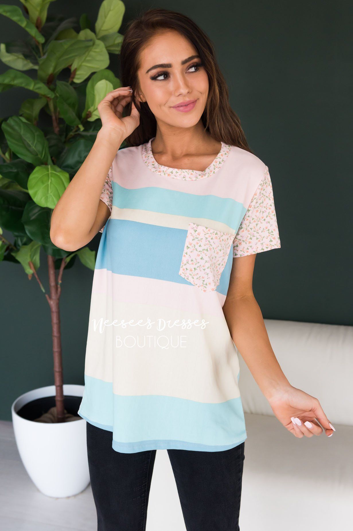 Time and Time Again Modest Tee Tops vendor-unknown 