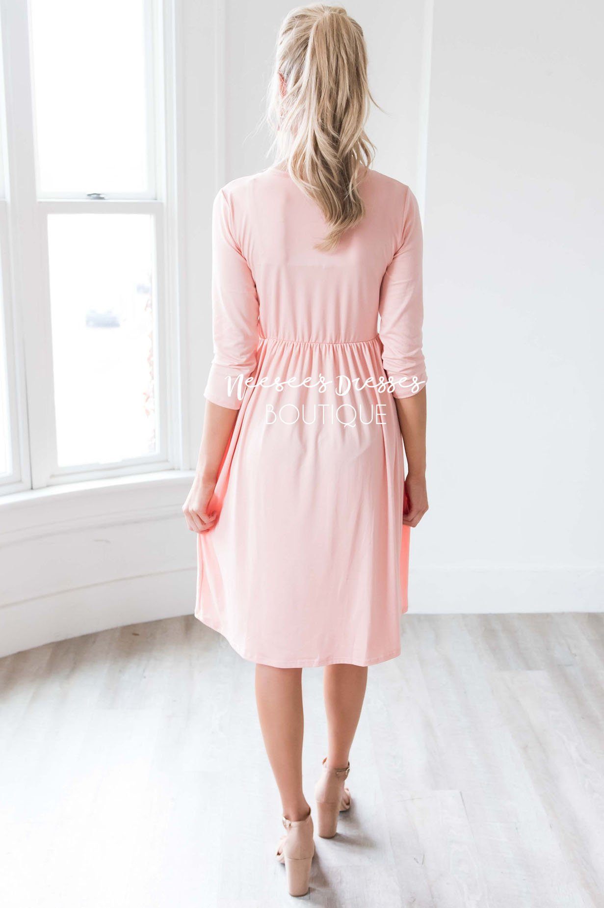 The Poppy 3/4 Length Sleeves Modest Dresses vendor-unknown 