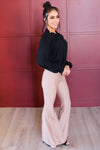 Pretty Charming Modest Flare Pants Tops vendor-unknown