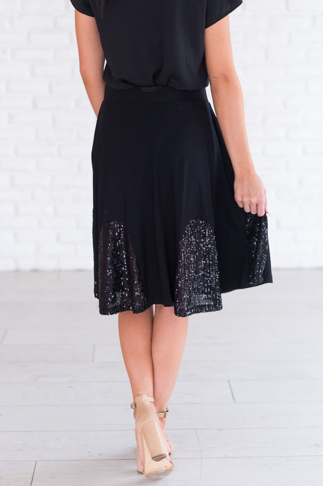 Pop of Sequins Modest Skirt Modest Dresses vendor-unknown 