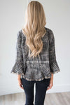 We're Chasing Forever Peplum Jacket Tops vendor-unknown