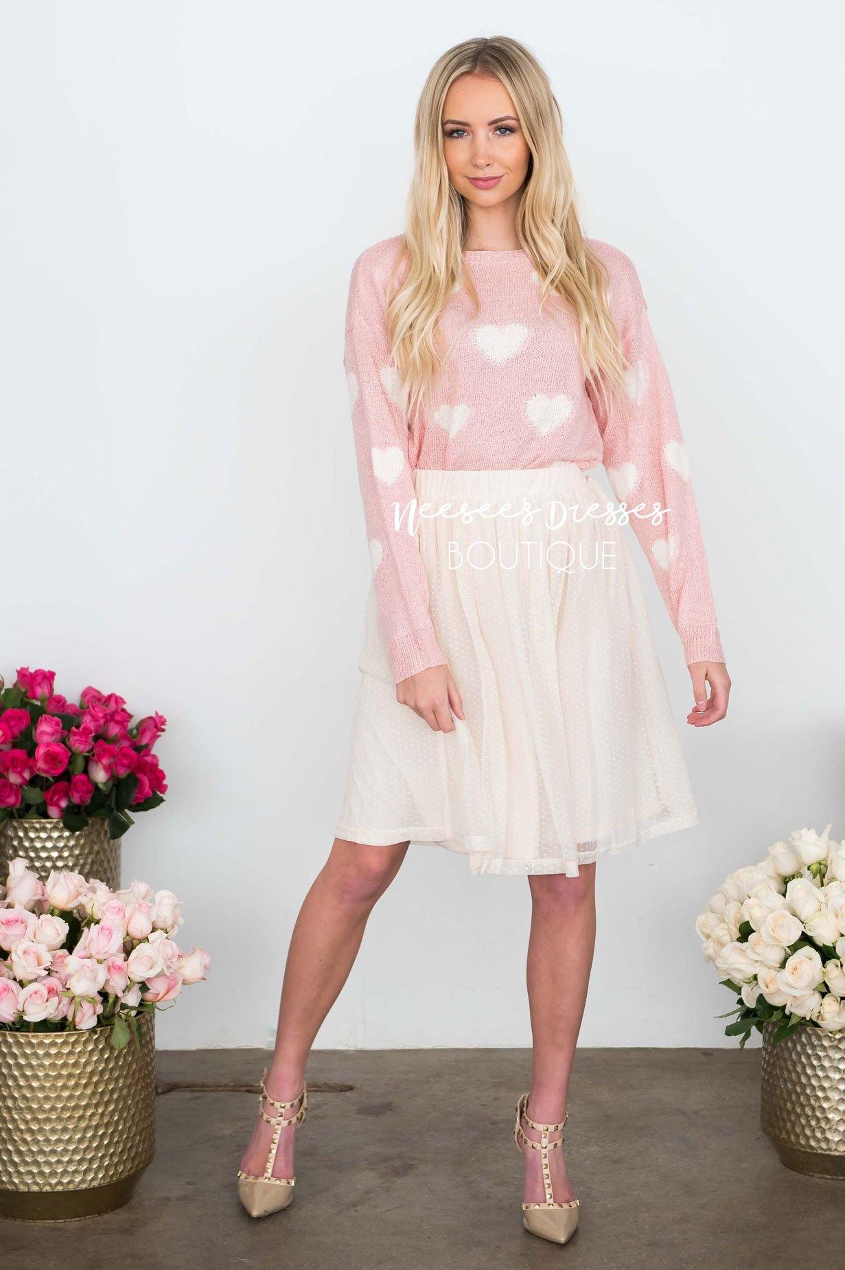 Sprinkled with Hearts Sweater Tops vendor-unknown 