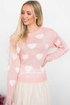 Sprinkled with Hearts Sweater Tops vendor-unknown