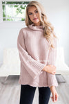 Knit For Me Bell Sleeve Sweater Tops vendor-unknown