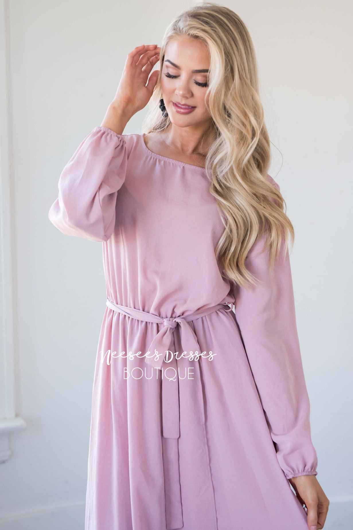The Maleah - Long Sleeves Modest Dresses vendor-unknown 