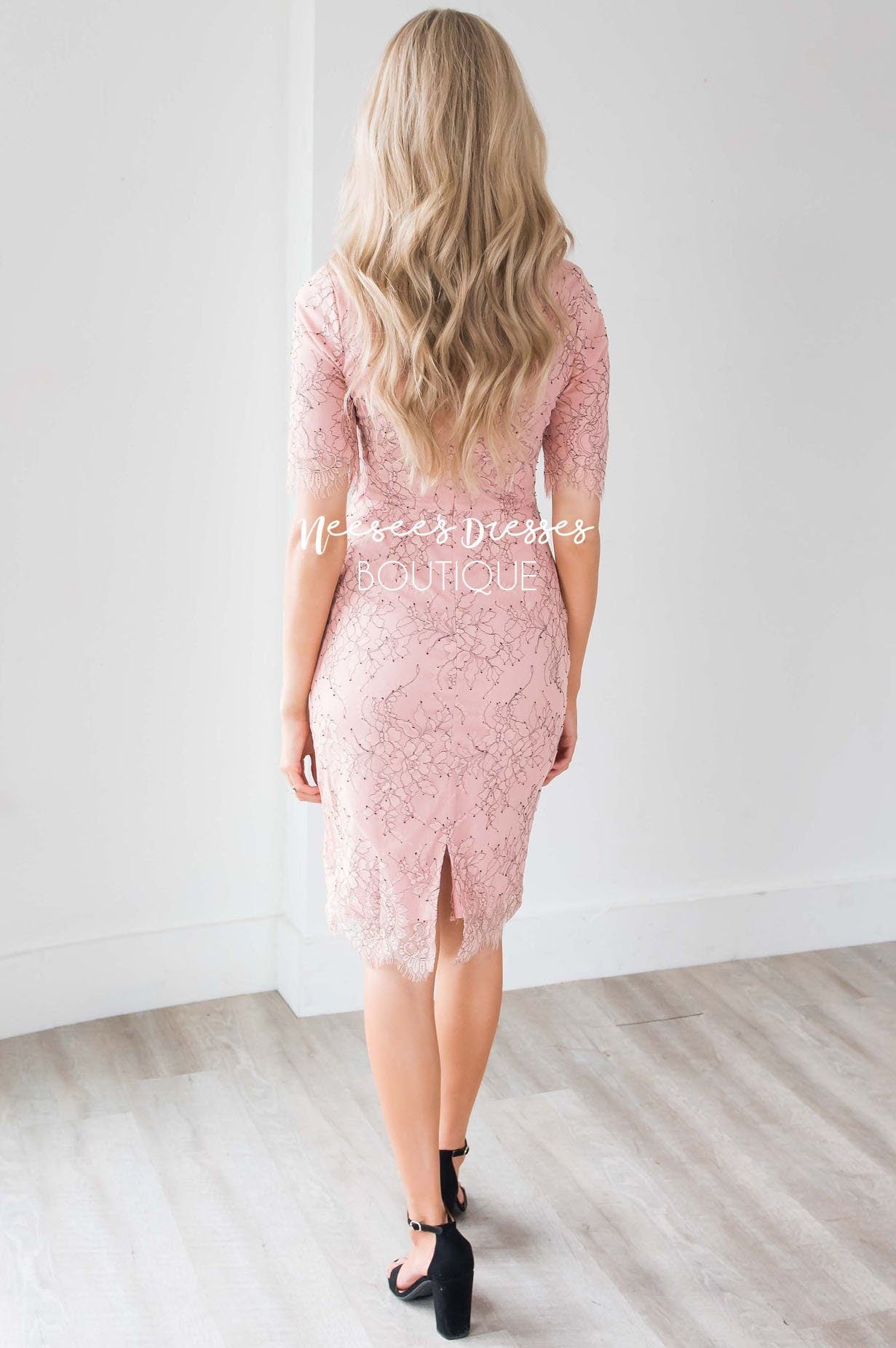 The Rylee Eyelash Lace Dress Modest Dresses vendor-unknown 