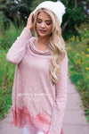 Lessons In Love Lace Trim Sweater Tops vendor-unknown