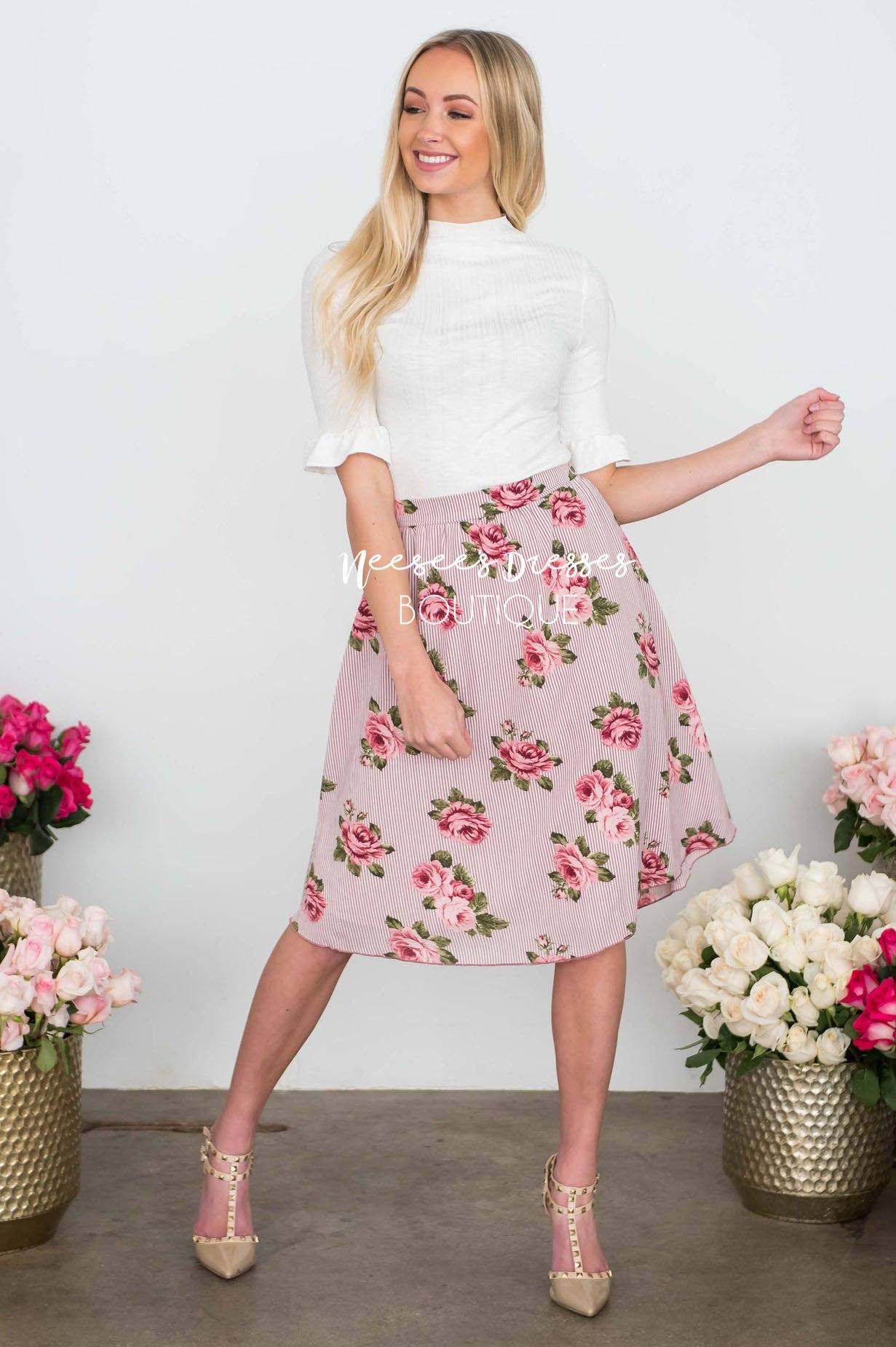 Ribbed High Neck Bell Sleeve Top Tops vendor-unknown 