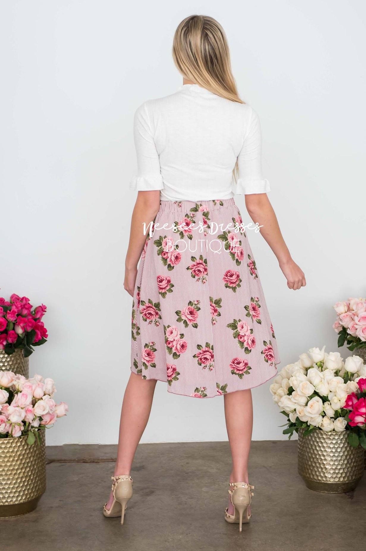 Ribbed High Neck Bell Sleeve Top Tops vendor-unknown 