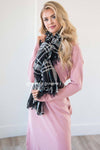 Love Comes Naturally Plaid Blanket Scarf Accessories & Shoes Leto Accessories