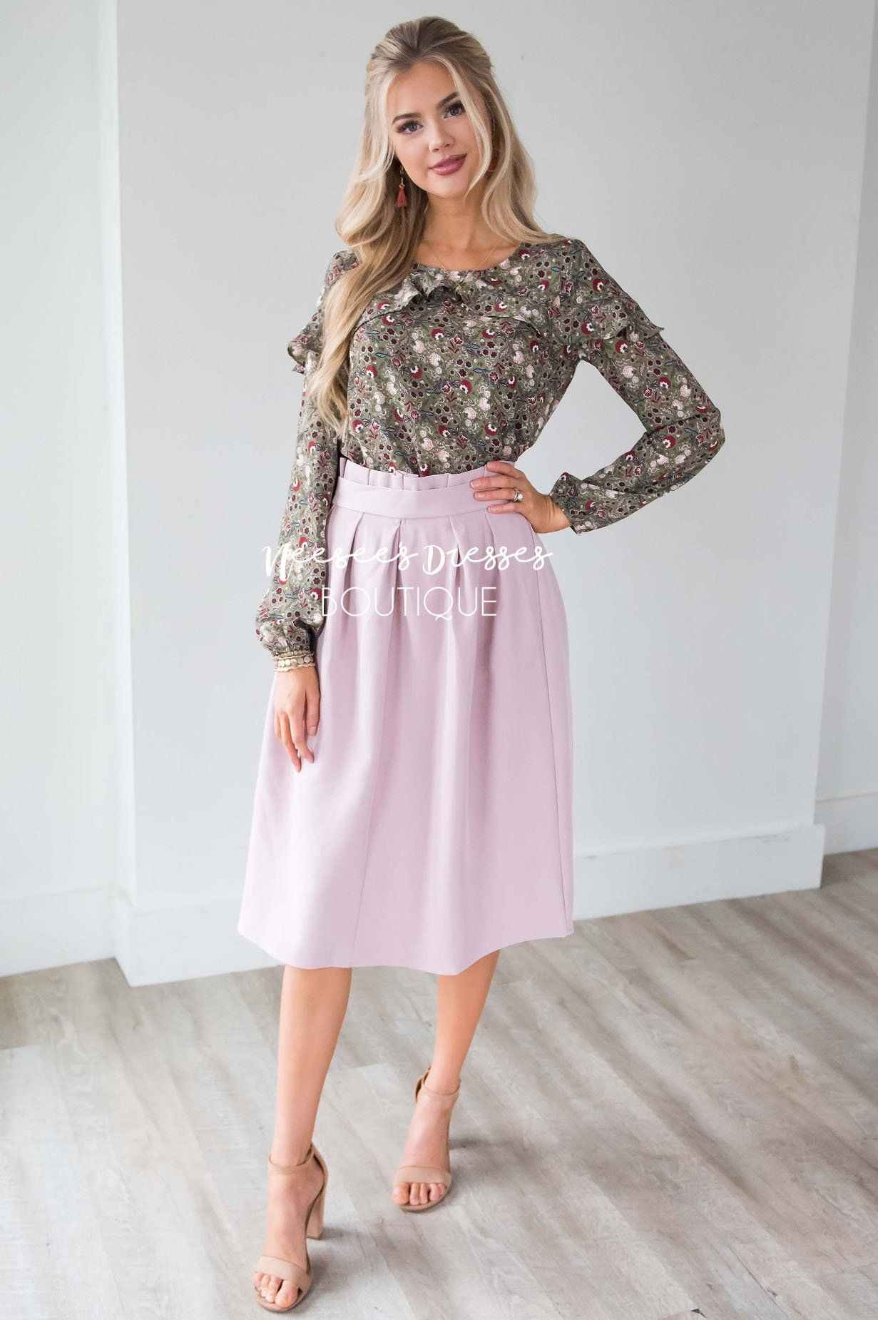 Pretty Ruffle Tie Waist Skirt Skirts vendor-unknown 