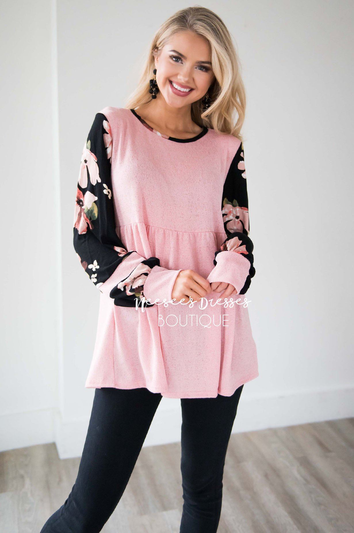 Velvet Bubble Sleeve Peplum Top Tops vendor-unknown 