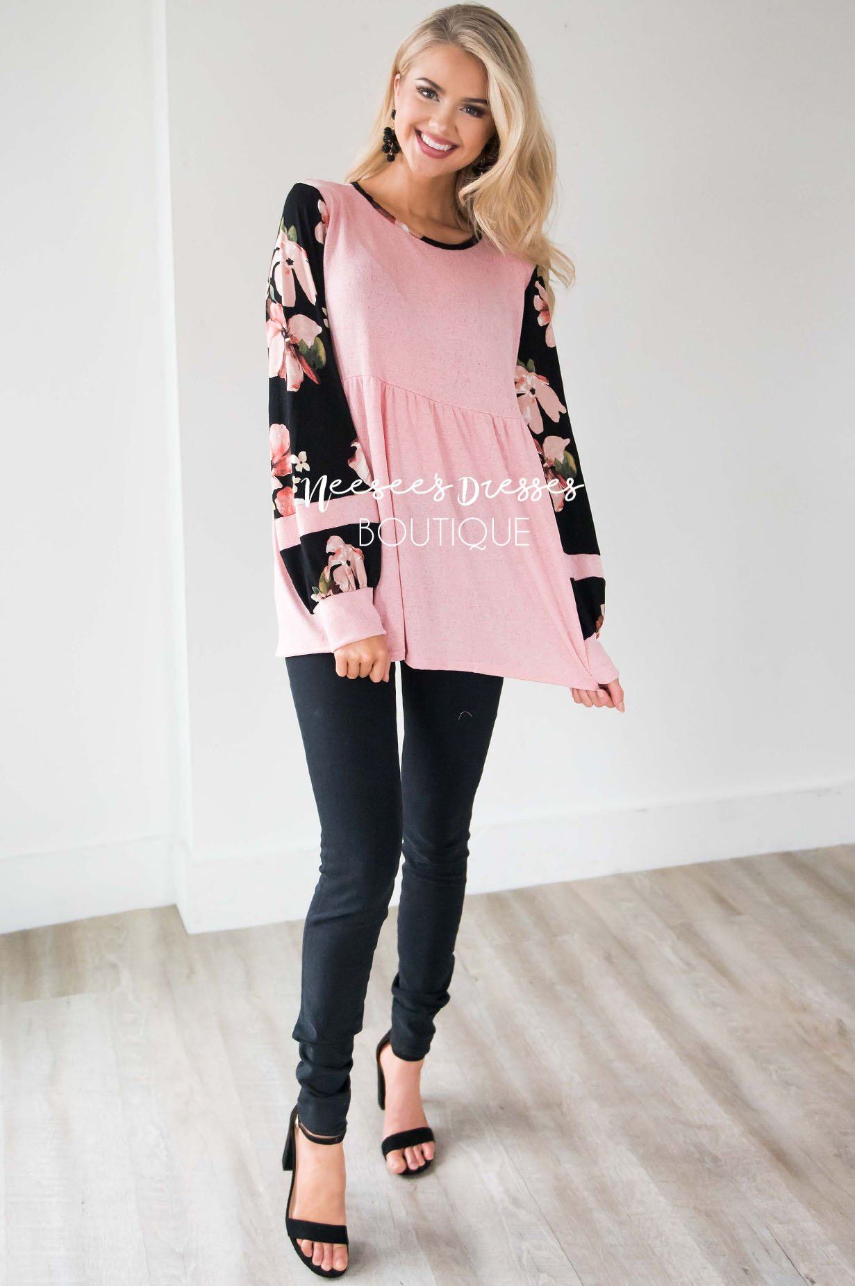 Velvet Bubble Sleeve Peplum Top Tops vendor-unknown 