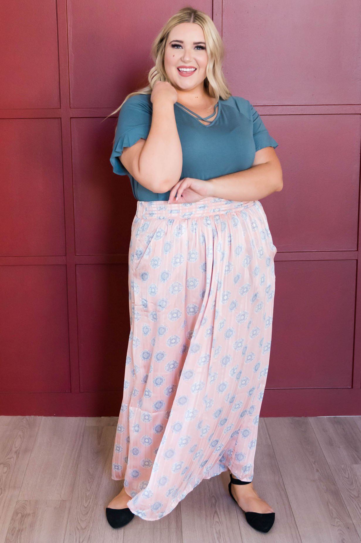 Always Loving Medallion Maxi Skirt Skirts vendor-unknown 