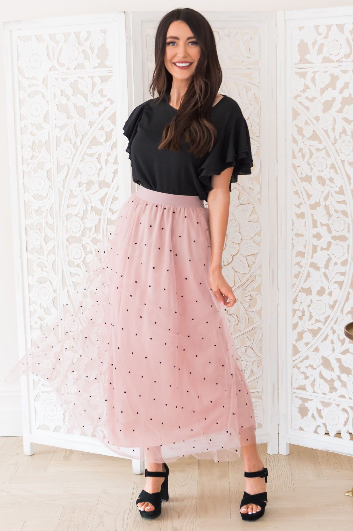 Twirl Away Modest Tulle Skirt NeeSee's Dresses 