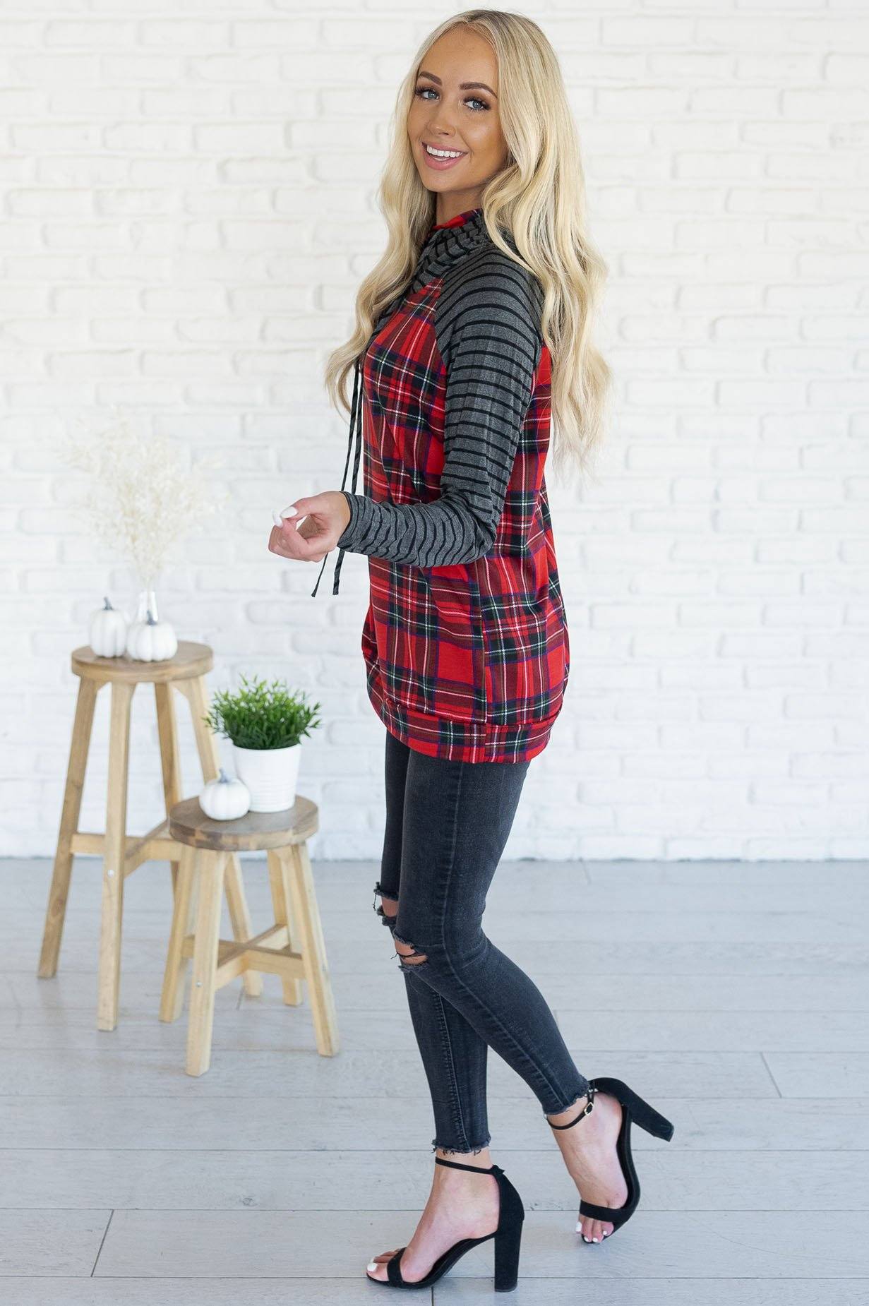 My Hearts Desire Modest Hoodie Tops vendor-unknown 