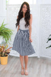 Plan On This Love Striped Skirt Skirts vendor-unknown