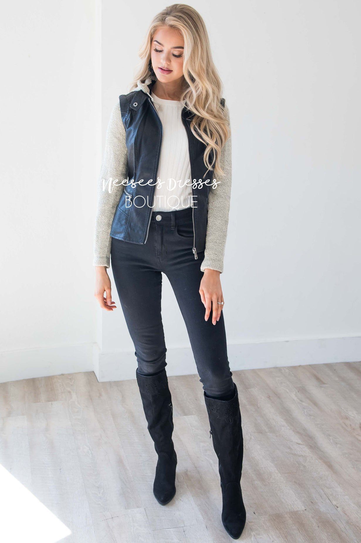 Give Me Chills Pleather Jacket Tops vendor-unknown 