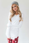 Ribbed Long Sleeve Tunic Tops vendor-unknown 