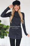 Happy Times Polka Dot Top Modest Dresses vendor-unknown