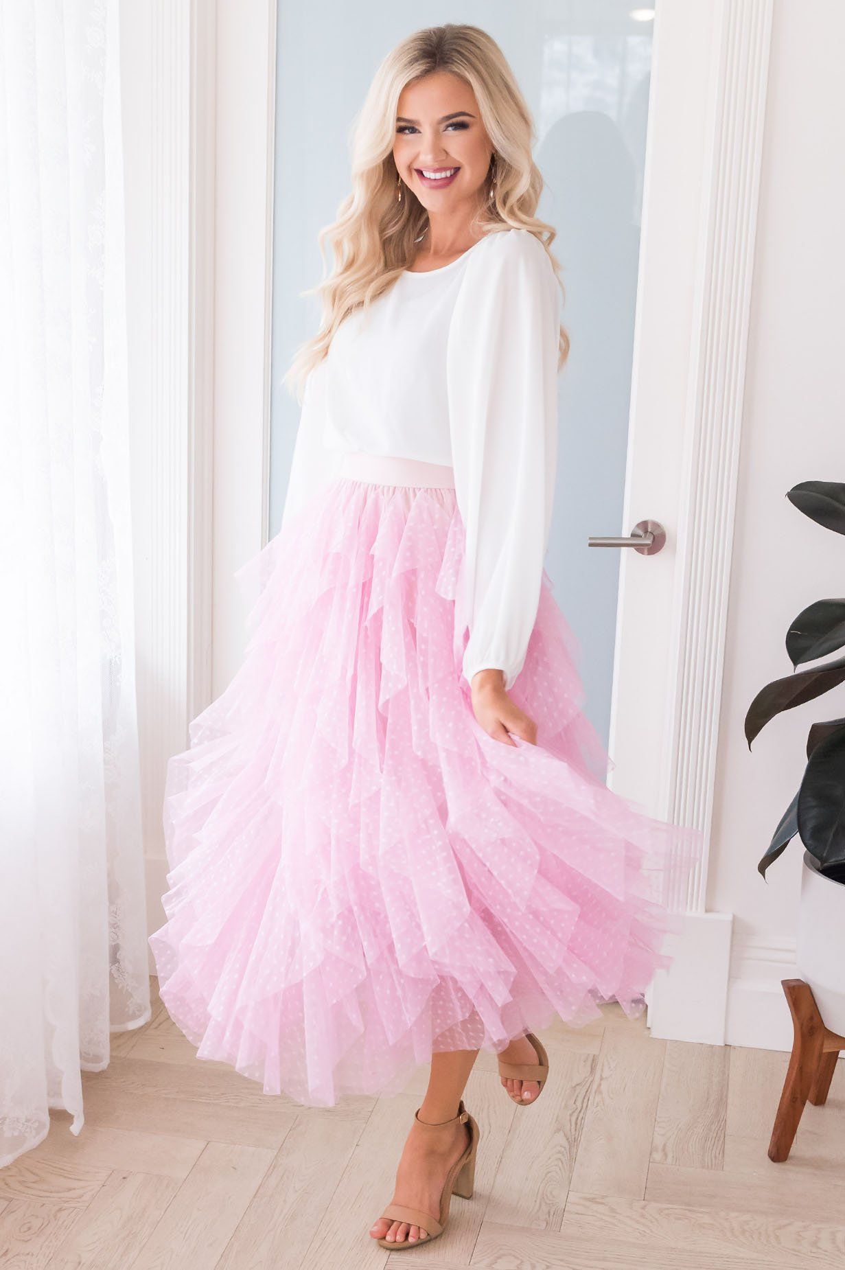 Polka Dot Party Tulle Skirt Skirts vendor-unknown 