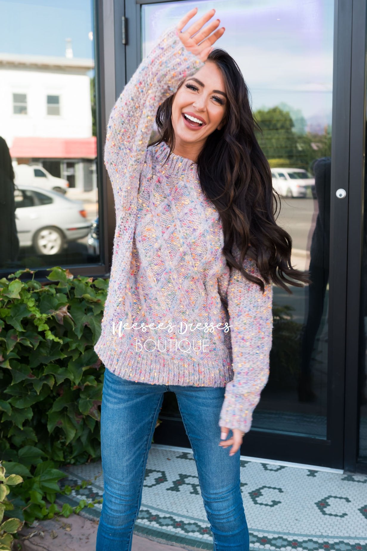 Pop of Color Modest Sweater Modest Dresses vendor-unknown 