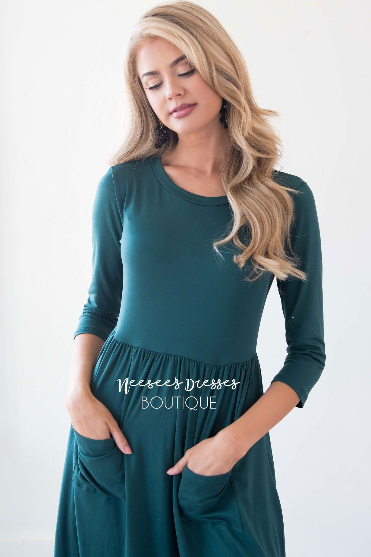 The Poppy 3/4 Length Sleeves Modest Dresses vendor-unknown 