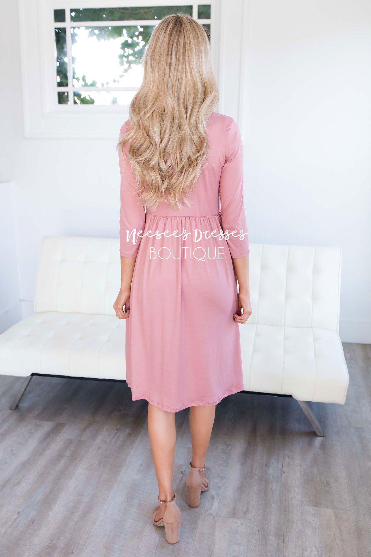 The Poppy 3/4 Length Sleeves Modest Dresses vendor-unknown 