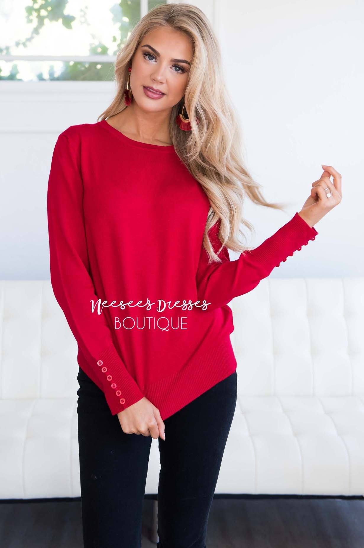 In Love with Fall Button Sleeve Sweater Tops vendor-unknown 