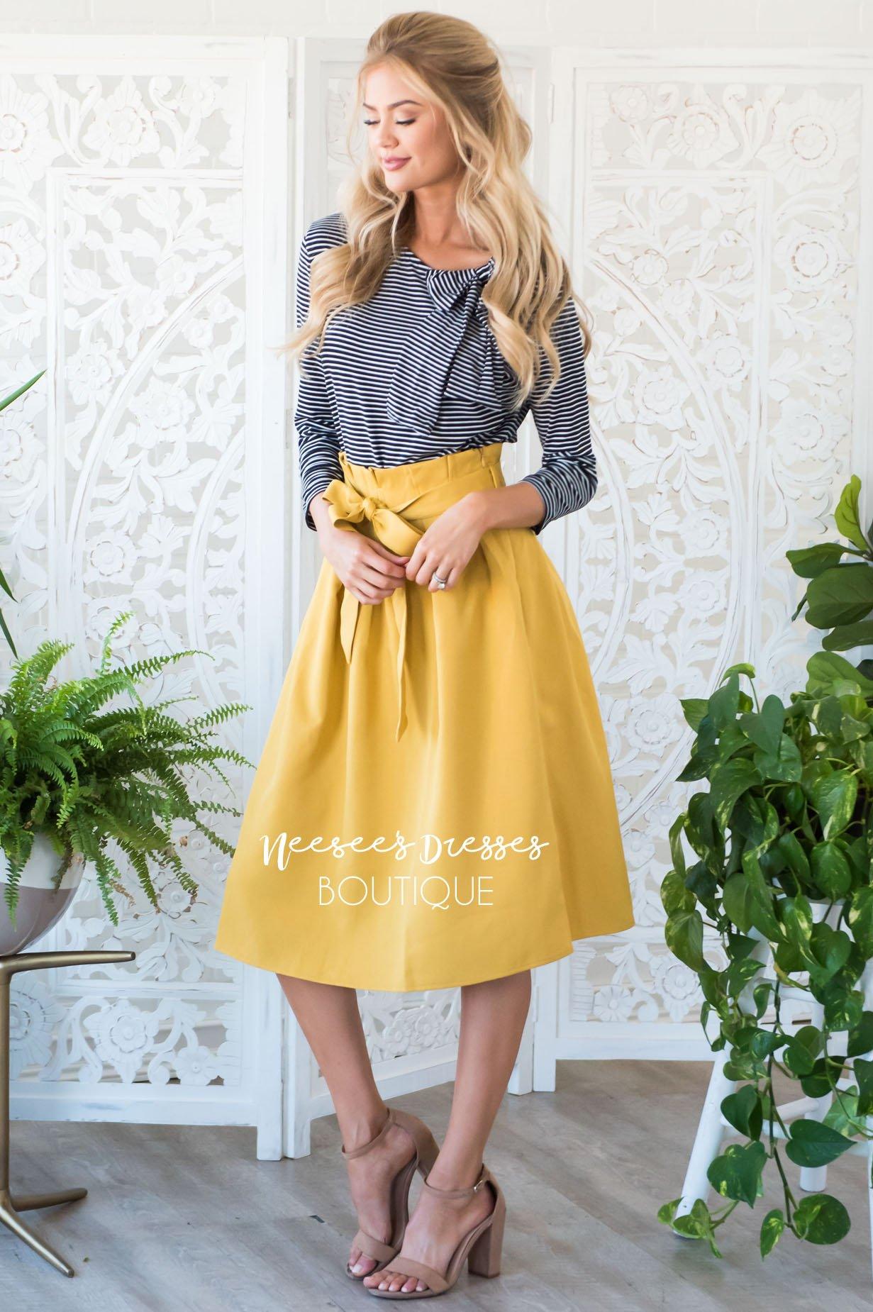 Pretty Ruffle Tie Waist Skirt Skirts vendor-unknown 