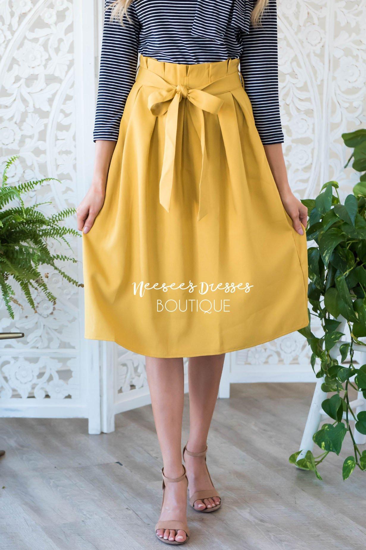 Pretty Ruffle Tie Waist Skirt Skirts vendor-unknown 