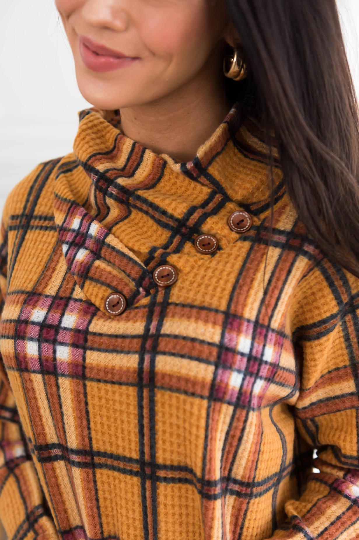 Beautiful In Plaid Modest Top Modest Dresses vendor-unknown 