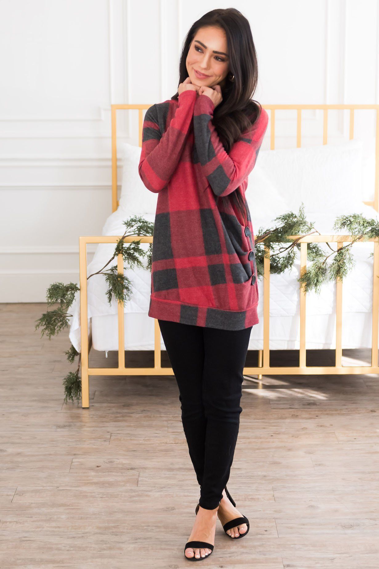 First Snow Fall Modest Top Modest Dresses vendor-unknown 