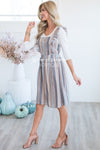 The Jayne Striped Ruffle Overall Dress Modest Dresses vendor-unknown