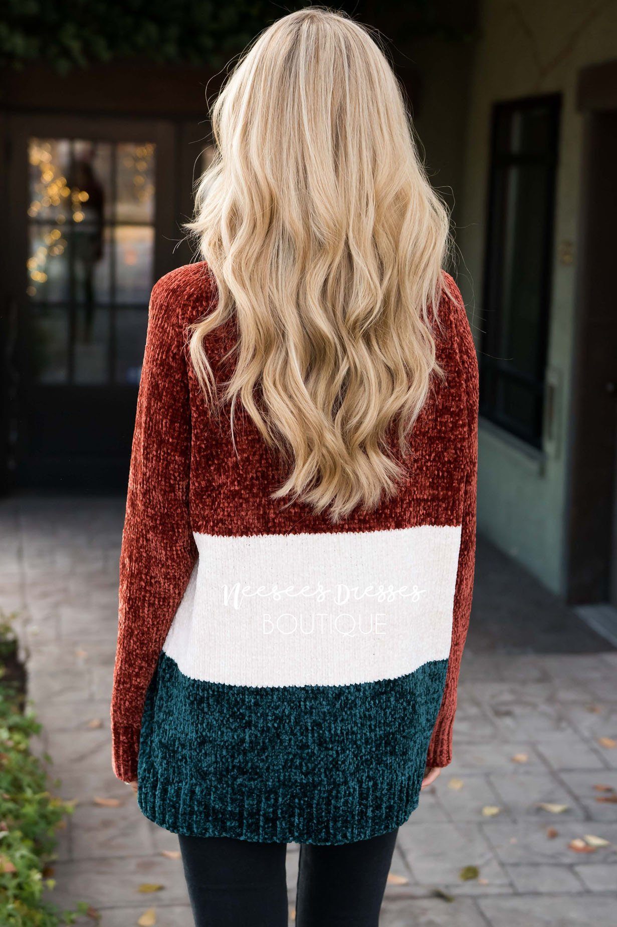 Far From Home Striped Sweater Tops vendor-unknown 