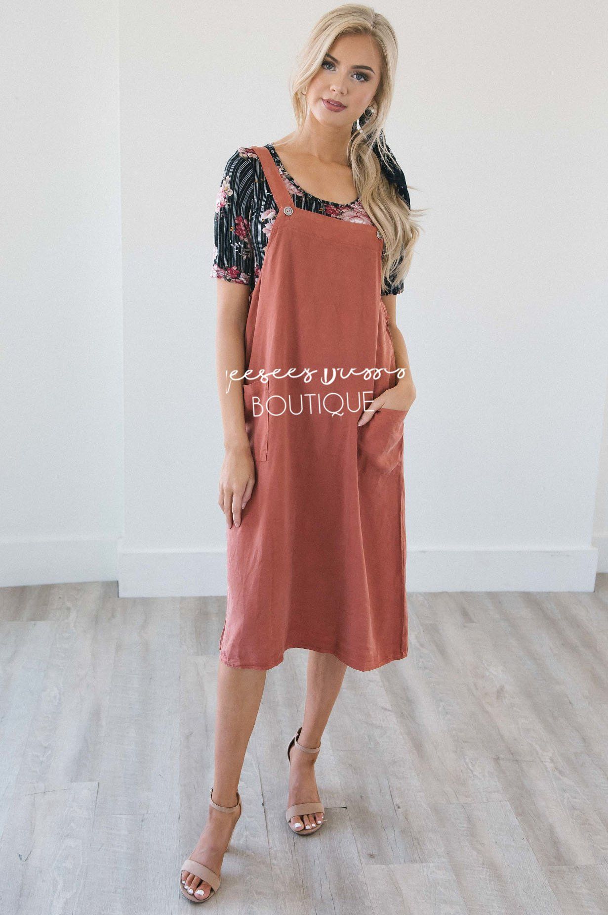 The Oriana Overall Dress Modest Dresses vendor-unknown 