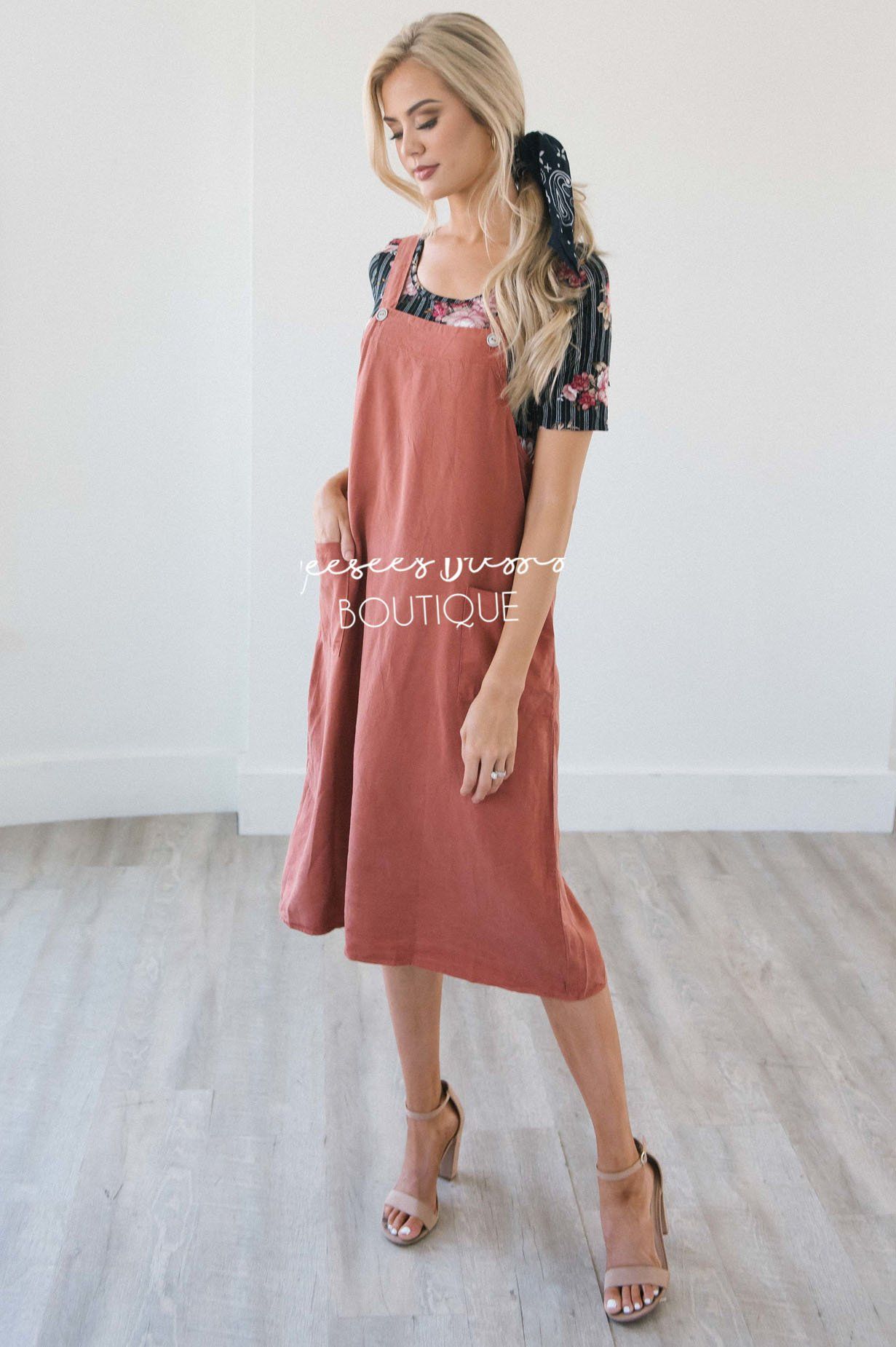The Oriana Overall Dress Modest Dresses vendor-unknown 