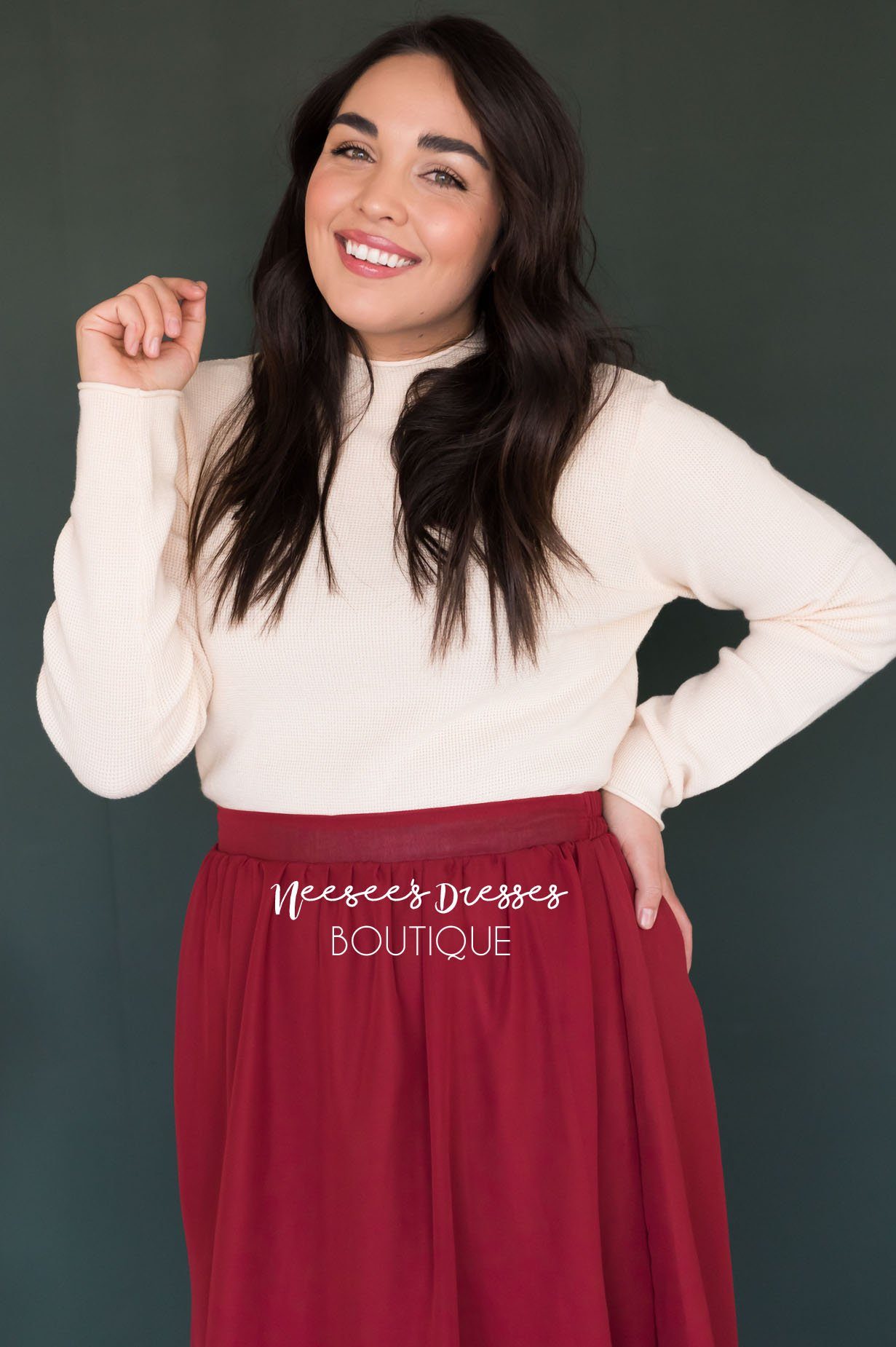 Deep Rust Chiffon Skirt Skirts vendor-unknown 