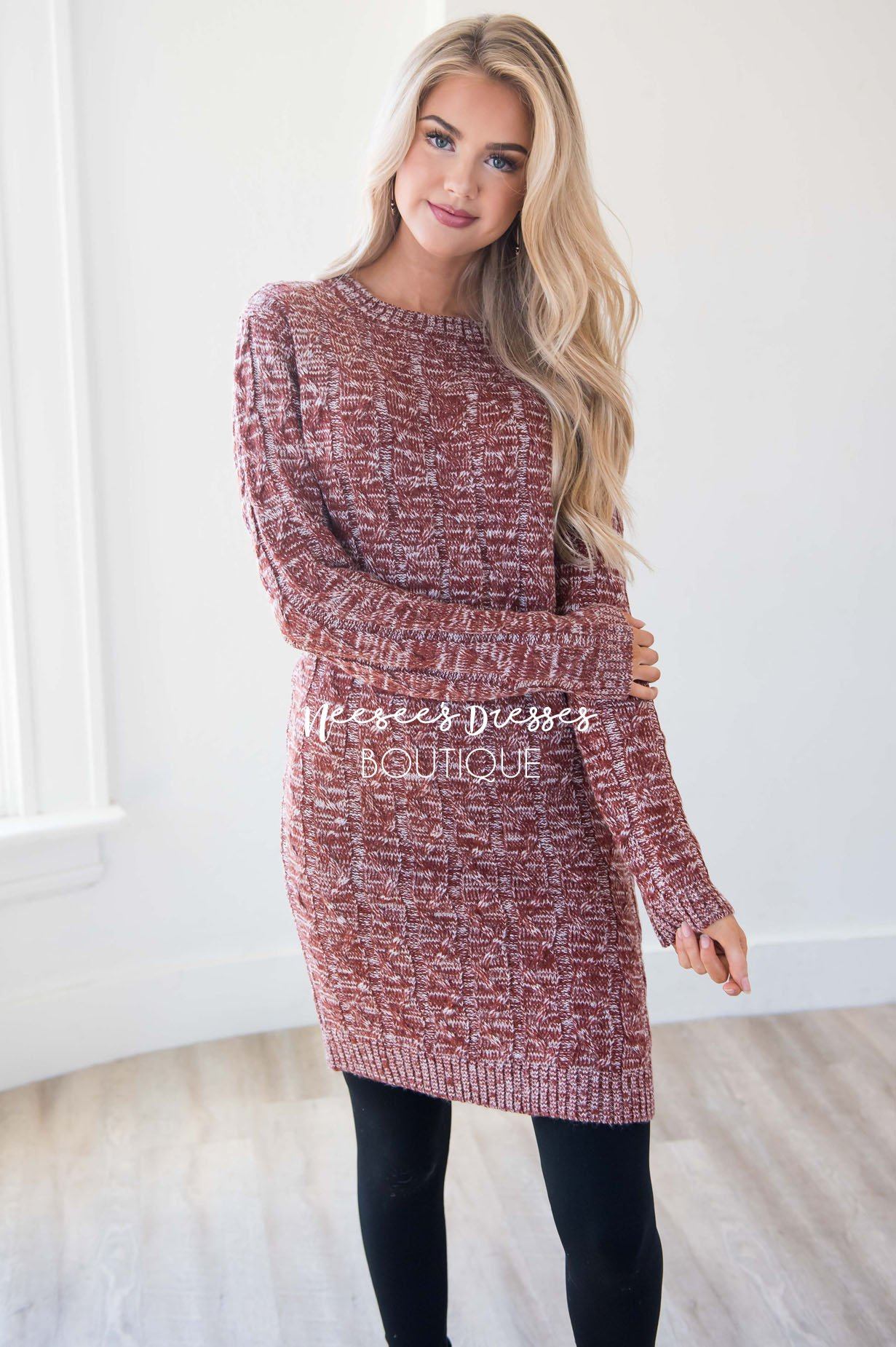 The Anistin Sweater Dress Modest Dresses vendor-unknown 