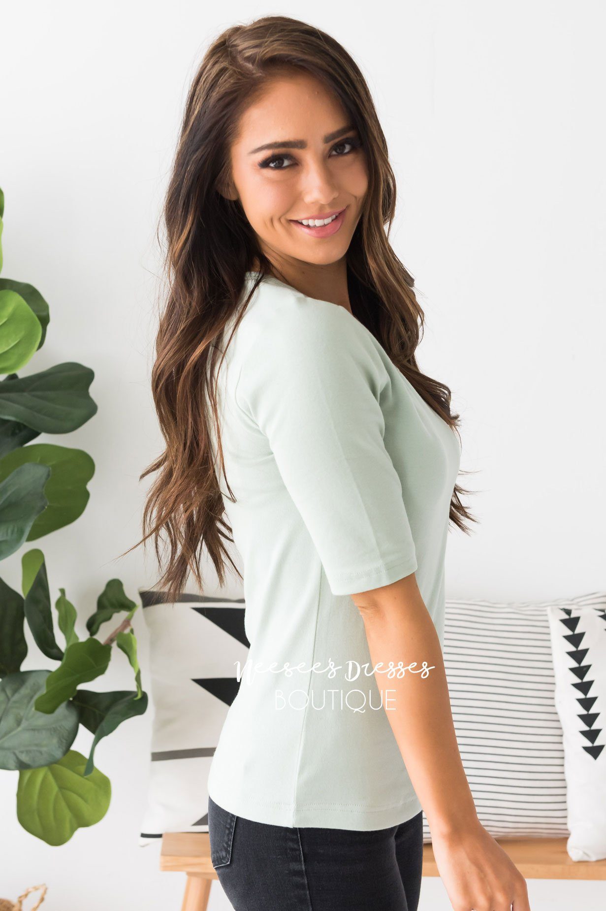 Silky Soft Sage Top Tops vendor-unknown 