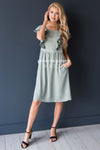 The Megan Ruffle Trim Dress Modest Dresses vendor-unknown