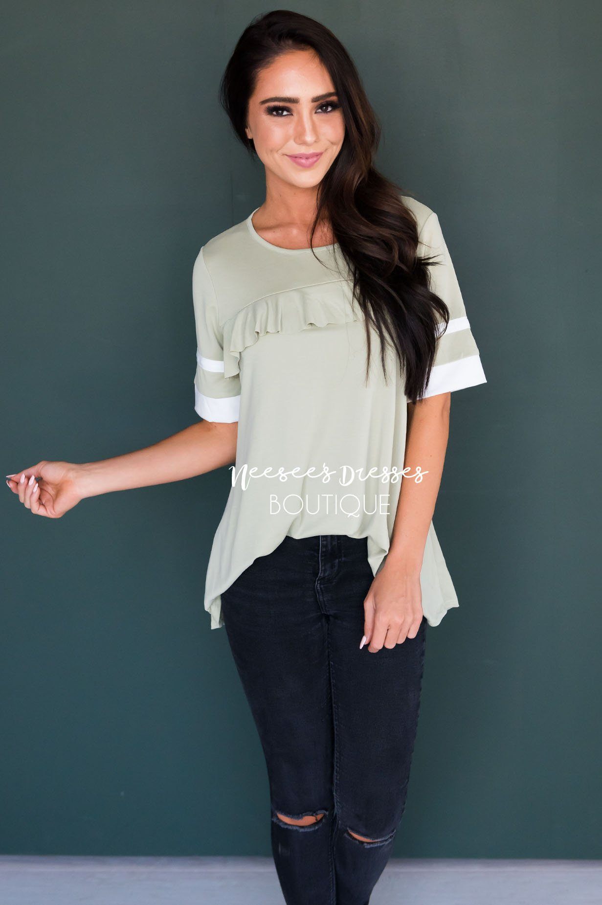 Loved You First Modest Top Tops vendor-unknown 