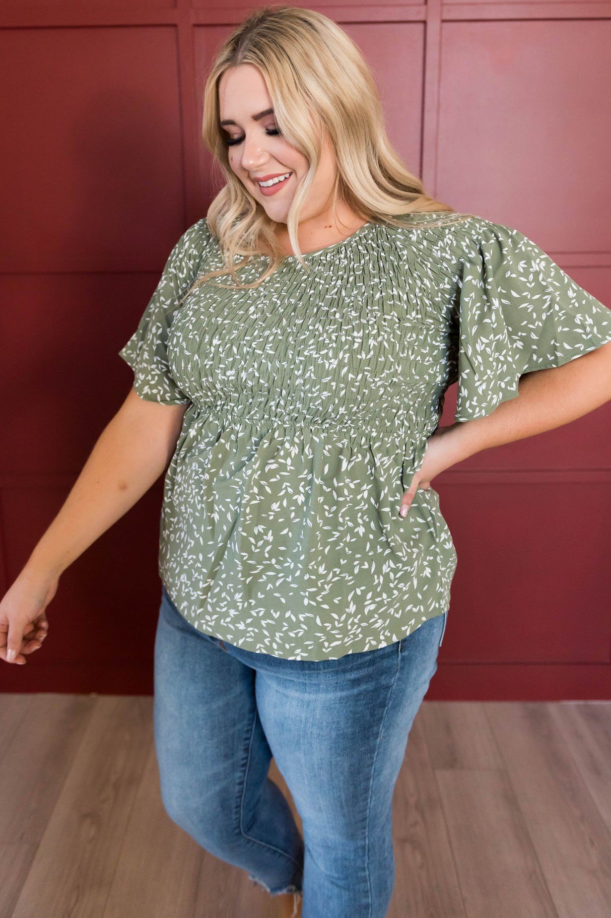 Midnight Blues Modest Blouse Tops vendor-unknown 