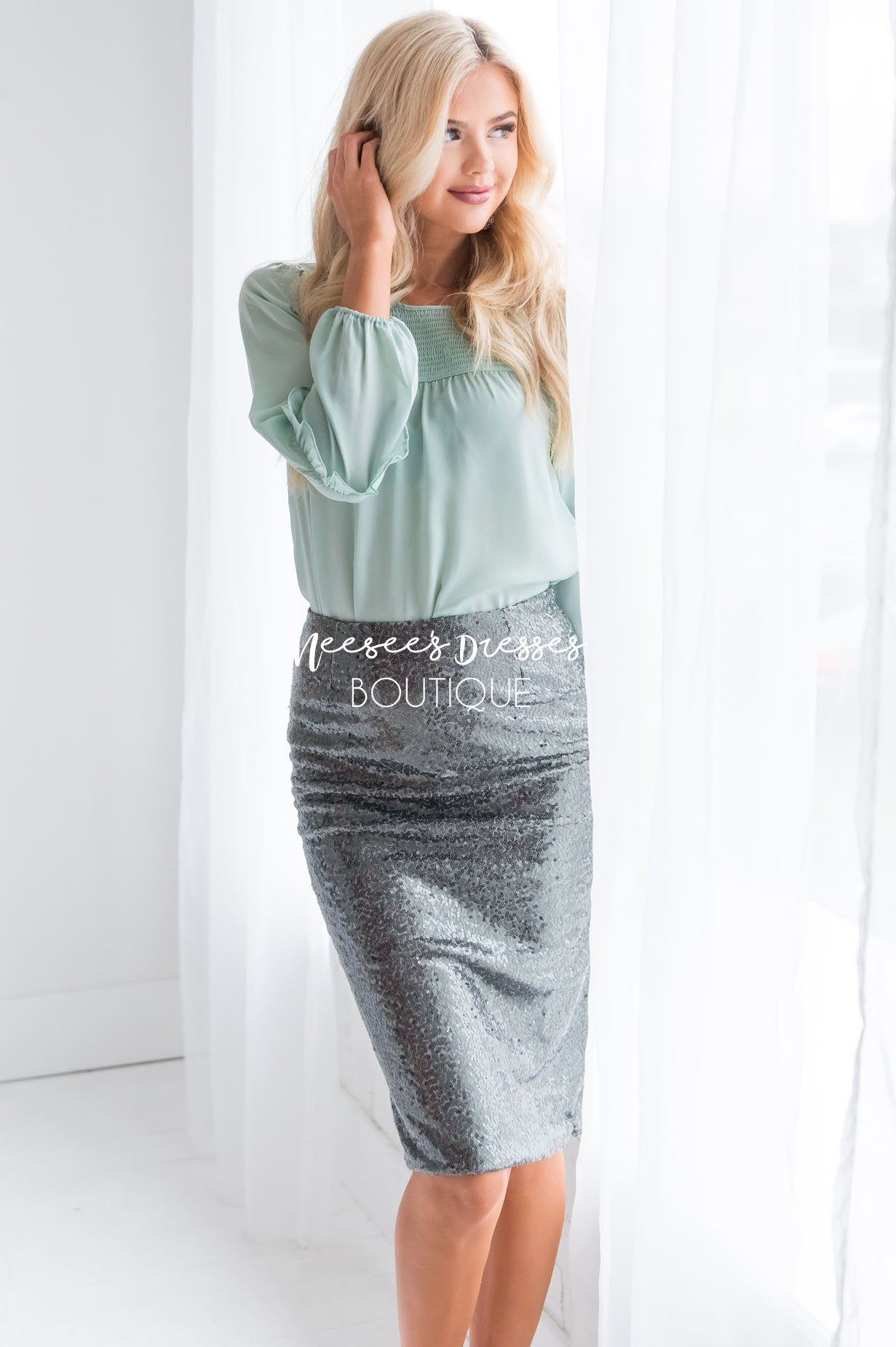 Covered in Sequins Charcoal Skirt Skirts vendor-unknown 