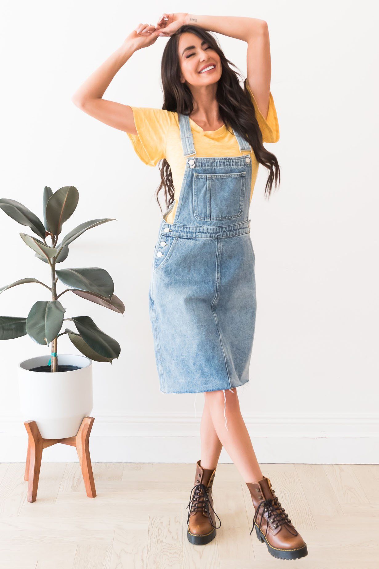 The Sharia Denim Overall Dress Modest Dresses vendor-unknown 