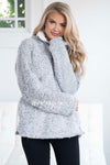 Sherpa Fleece Front Zip Sweater Tops vendor-unknown